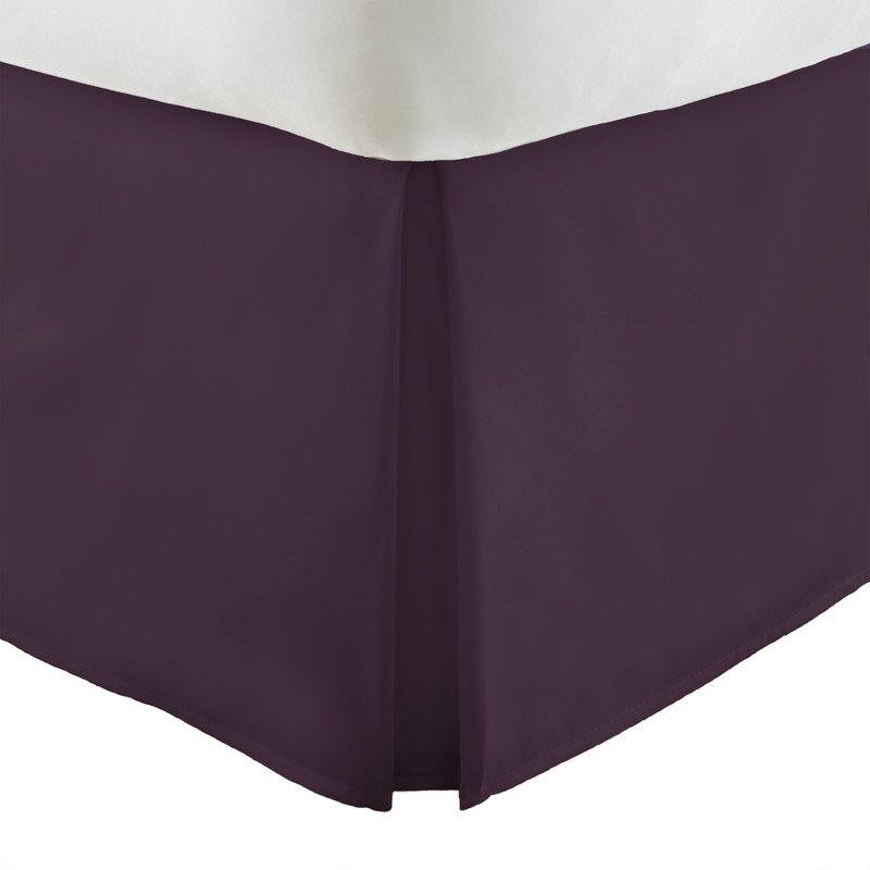 Ienjoy Home Premium Pleated Dust Ruffle, Purple Twin Bed Skirt
