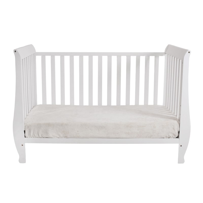 AFG Baby Furniture Naomi 4-in-1 Convertible Crib with Toddler Guardrail White