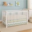 AFG Baby Furniture Naomi 4-in-1 Convertible Crib with Toddler Guardrail White