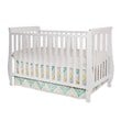 AFG Baby Furniture Naomi 4-in-1 Convertible Crib with Toddler Guardrail White