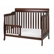 AFG Baby Furniture Alice 4-in-1 Convertible Crib with Toddler Guardrail Espresso