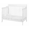 AFG Baby Furniture Alice 4-in-1 Convertible Crib with Toddler Guardrail White
