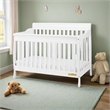 AFG Baby Furniture Alice 4-in-1 Convertible Crib with Toddler Guardrail White