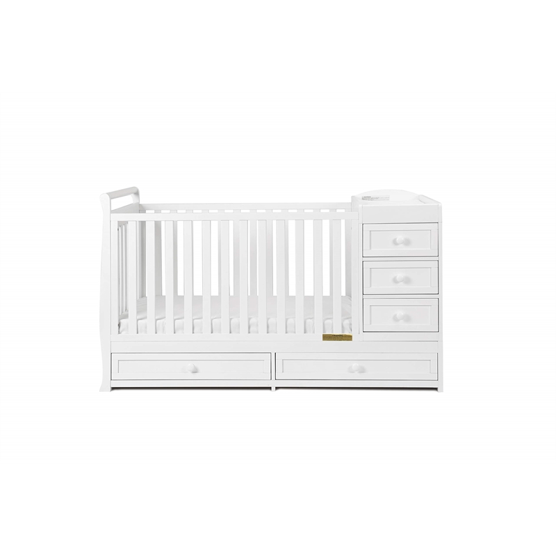 AFG Daphne 2 in 1 Convertible Crib and Changer White