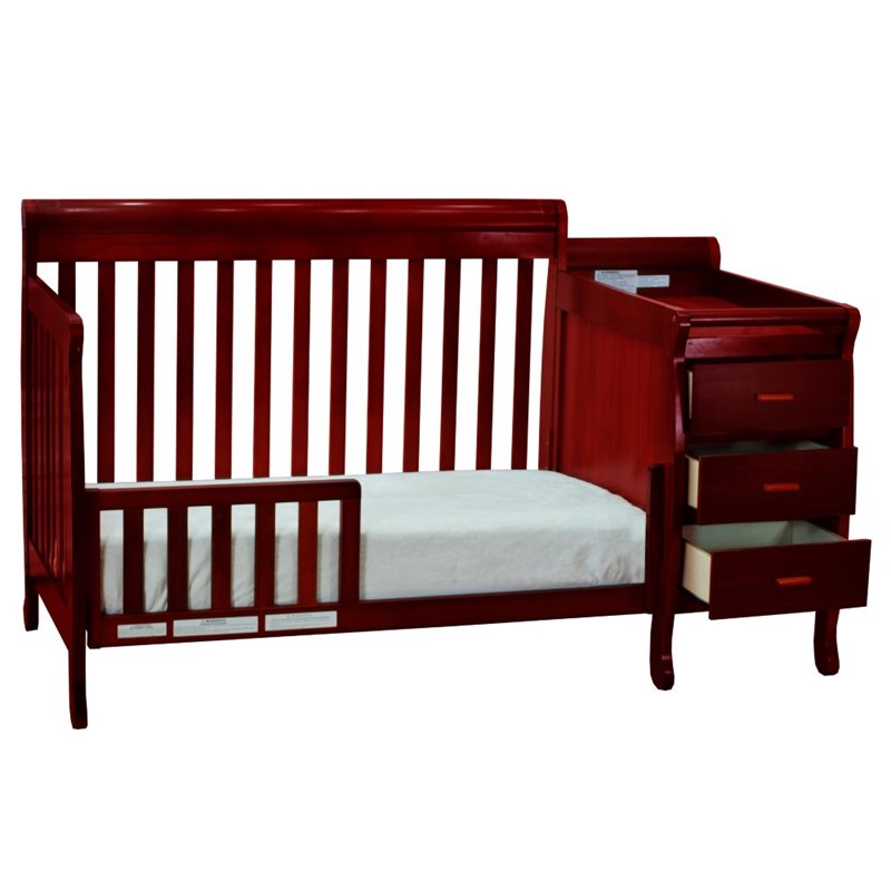 Athena Kimberly 3 In 1 Convertible Crib In Cherry 516c