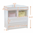 AFG Baby Furniture Leila 2-Drawer Changing Table White