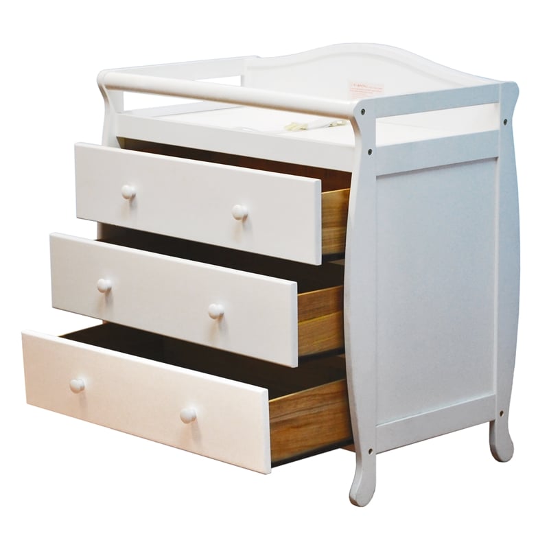 AFG Baby Furniture Grace 3-Drawer Changing Table White