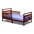 AFG Baby Furniture Anna Solid Wood Toddler Bed with Guardrails in Cherry