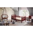 AFG Baby Furniture Anna Solid Wood Toddler Bed with Guardrails in Cherry