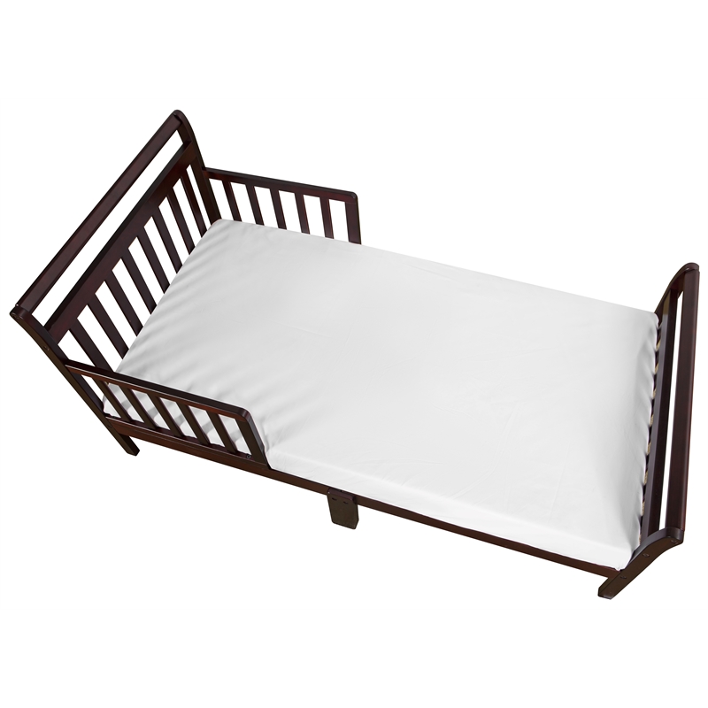 AFG Baby Furniture Anna Solid Wood Toddler Bed with Guardrails in Espresso