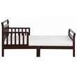 AFG Baby Furniture Anna Solid Wood Toddler Bed with Guardrails in Espresso