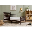 AFG Baby Furniture Anna Solid Wood Toddler Bed with Guardrails in Espresso
