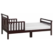AFG Baby Furniture Anna Solid Wood Toddler Bed with Guardrails in Espresso
