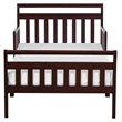 AFG Baby Furniture Anna Solid Wood Toddler Bed with Guardrails in Espresso