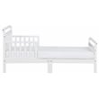 AFG Baby Furniture Anna Solid Wood Toddler Bed with Guardrails in White