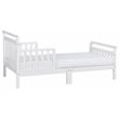 AFG Baby Furniture Anna Solid Wood Toddler Bed with Guardrails in White