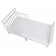 AFG Baby Furniture Anna Solid Wood Toddler Bed with Guardrails in White