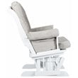 AFG Baby Furniture Sleigh Glider Chair and Ottoman in White/Gray Cushion