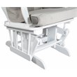 AFG Baby Furniture Sleigh Glider Chair and Ottoman in White/Gray Cushion