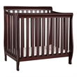 Athena Alice Mini Crib with Mattress Pad in Cherry