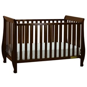 AFG Naomi 4-in-1 Convertible Crib with Mattress Set in Espresso