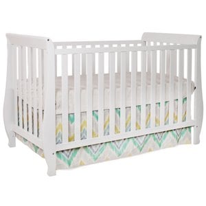 AFG Naomi 4-in-1 Convertible Crib with Mattress Set in White