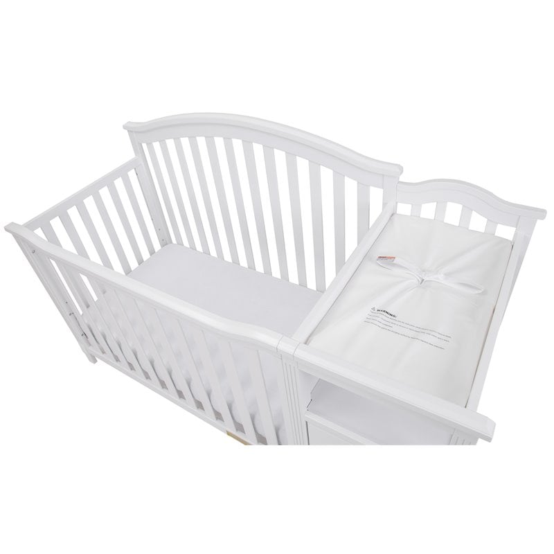 AFG Baby Furniture Kali 4-in-1 Convertible Crib and Changer White