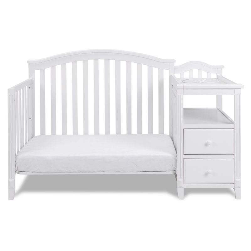AFG Baby Furniture Kali 4-in-1 Convertible Crib and Changer White