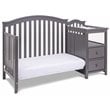 AFG Baby Furniture Kali 4-in-1 Convertible Crib and Changer Gray
