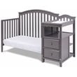 AFG Baby Furniture Kali 4-in-1 Convertible Crib and Changer Gray