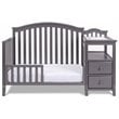 AFG Baby Furniture Kali 4-in-1 Convertible Crib and Changer Gray