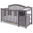 AFG Baby Furniture Kali 4-in-1 Convertible Crib and Changer Gray
