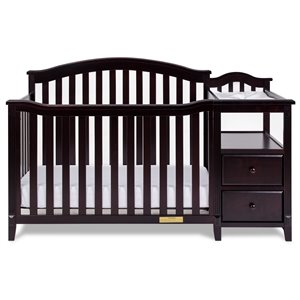 AFG Baby Furniture Kali 4-in-1 Convertible Crib and Changer Espresso
