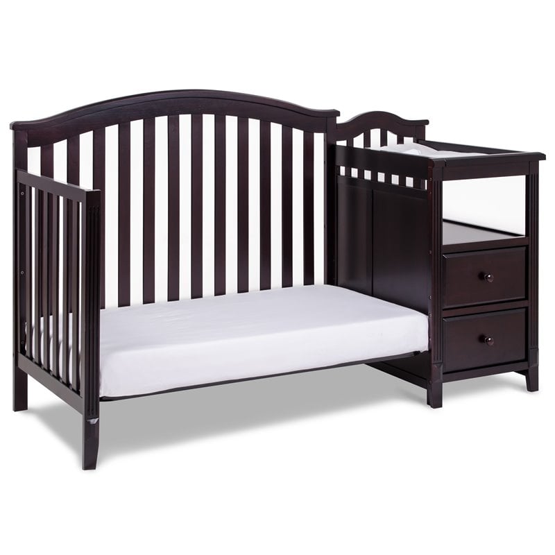 AFG Baby Furniture Kali 4-in-1 Convertible Crib and Changer Espresso