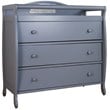 AFG Baby Furniture Grace Solid Wood 3-Drawers Changing Table in Gray