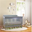 AFG Baby Furniture Alice Solid Wood 3-in-1 Convertible Crib in Gray