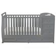 AFG Baby Furniture Daphne Solid Wood 2-in-1 Convertible Crib Gray