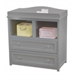 AFG Baby Furniture Leila Solid Wood 2-Drawers Changing Table in Gray