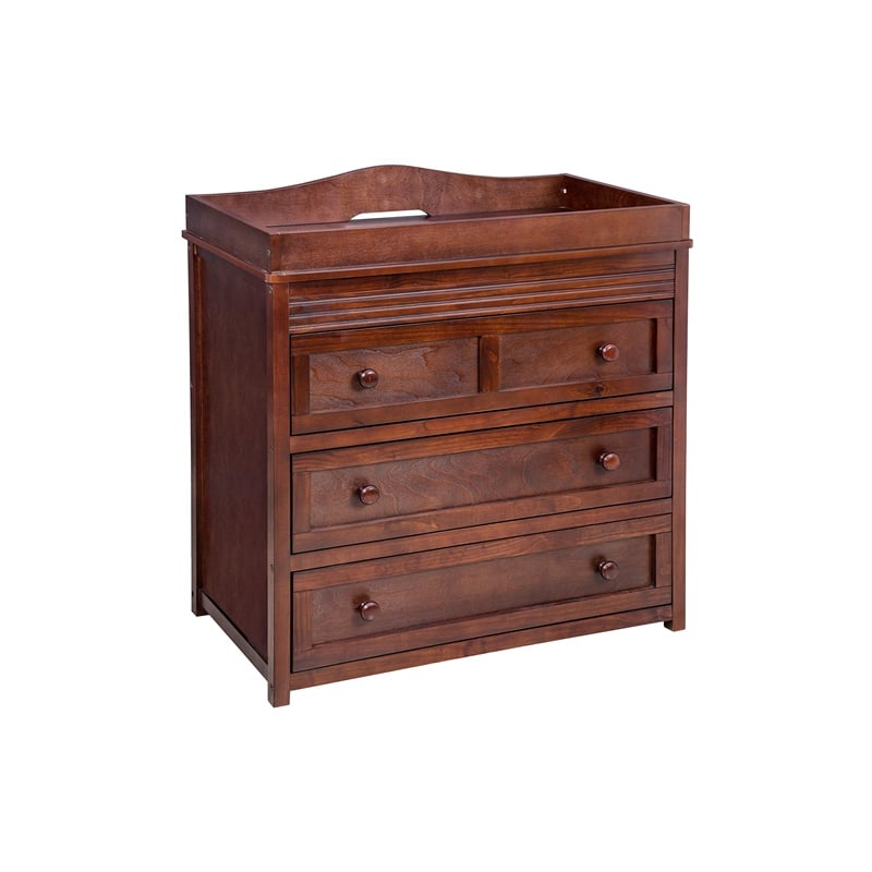 AFG Baby Furniture Leila II Solid Wood 3-Drawers Changing Table in Cherry