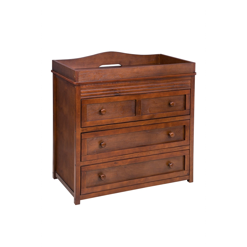 AFG Baby Furniture Leila II Solid Wood 3-Drawers Changing Table in Espresso