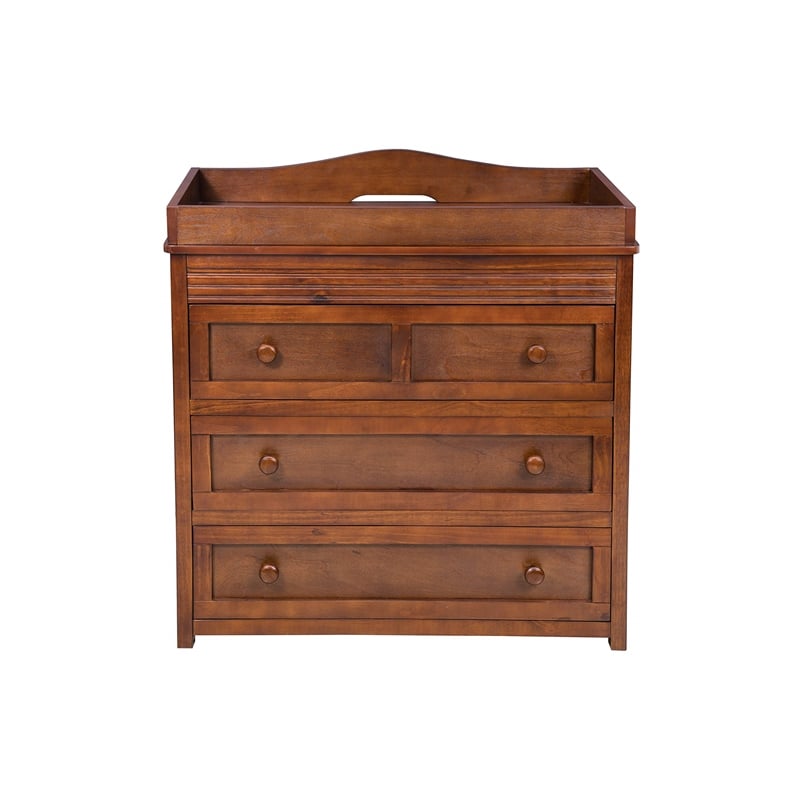 AFG Baby Furniture Leila II Solid Wood 3-Drawers Changing Table in Espresso