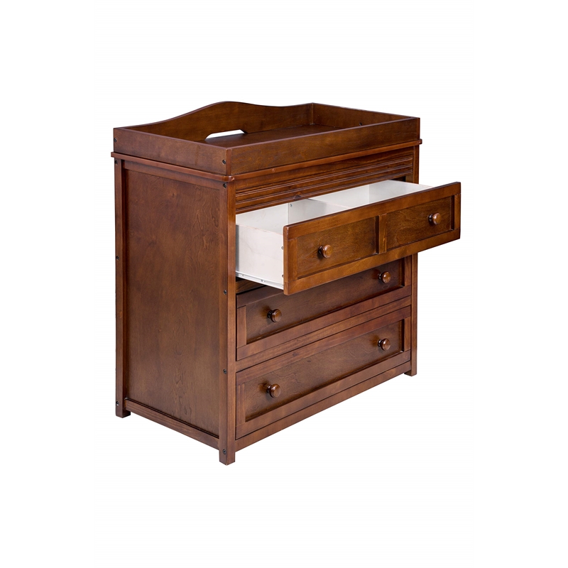 AFG Baby Furniture Leila II Solid Wood 3-Drawers Changing Table in Espresso