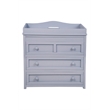 AFG Baby Furniture Leila II Solid Wood 3-Drawers Changing Table in Gray