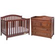 AFG Kali II 4-in-1 Convertible Crib with Leila II 3-Drawer Changer in Espresso