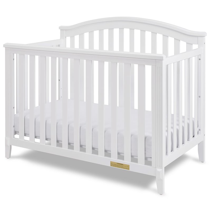 AFG Baby Kali II 4-in-1 Convertible Crib with Leila 2-Drawer Changer in White