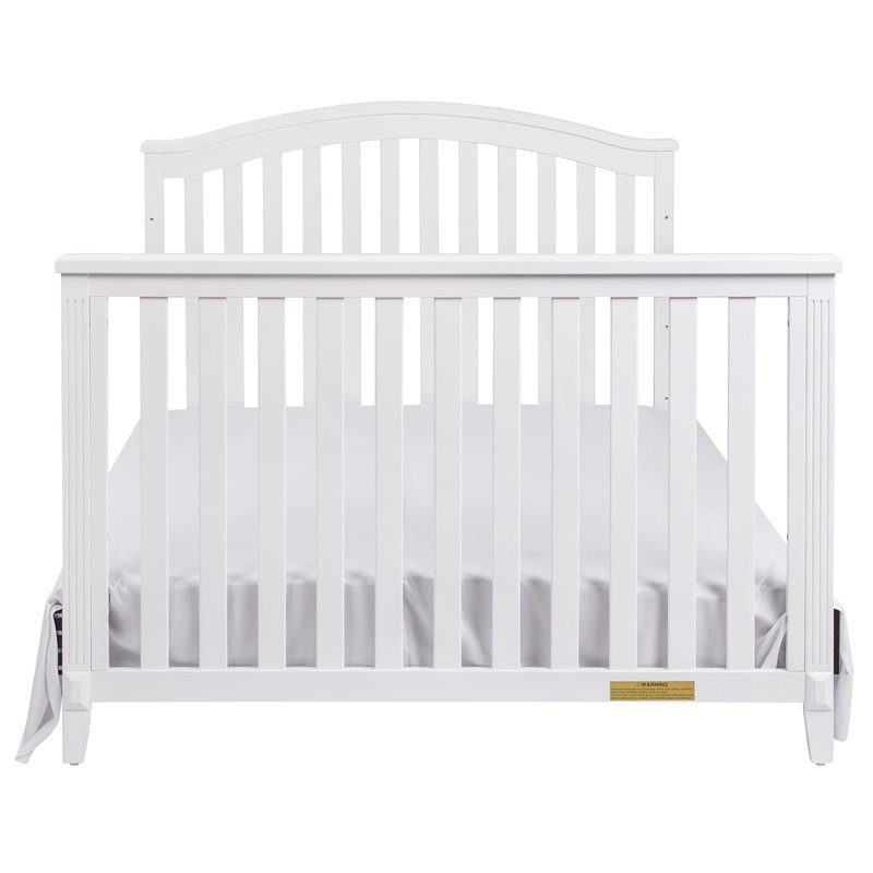 AFG Baby Kali II 4-in-1 Convertible Crib with Leila 2-Drawer Changer in White