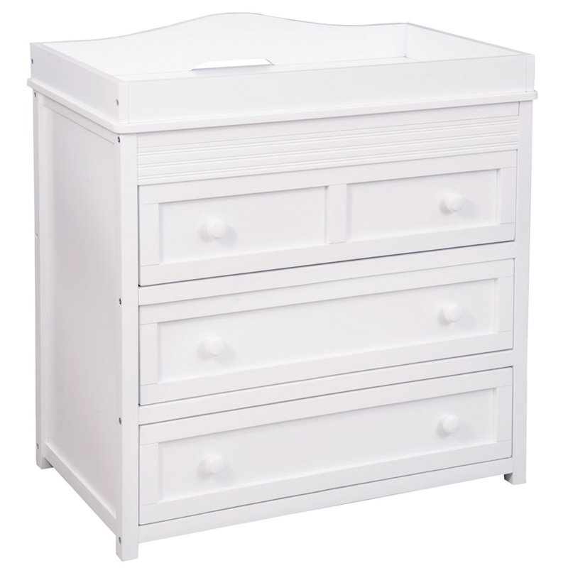 AFG Baby Kali II 4-in-1 Convertible Crib with Leila II 3-Drawer Changer in White
