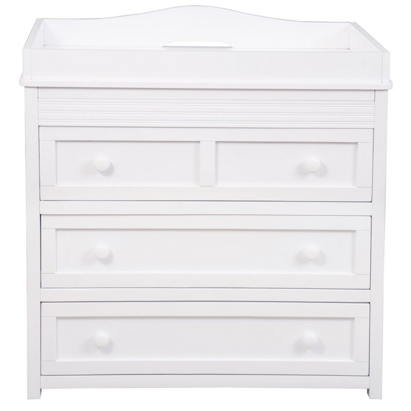 AFG Baby Kali II 4-in-1 Convertible Crib with Leila II 3-Drawer Changer in White