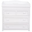 AFG Baby Kali II 4-in-1 Convertible Crib with Leila II 3-Drawer Changer in White