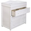 AFG Baby Kali II 4-in-1 Convertible Crib with Leila II 3-Drawer Changer in White
